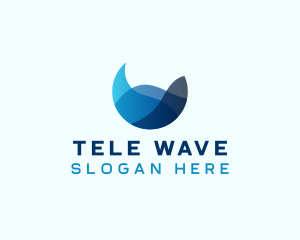 Ocean Current Wave logo design