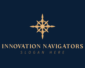 Gold Compass Navigator logo design