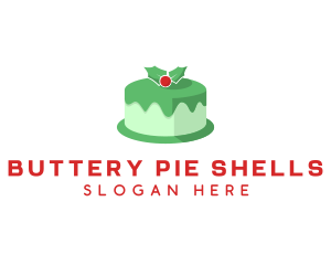 Christmas Cake Dessert  logo design