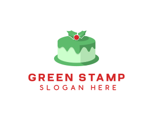 Christmas Cake Dessert  logo design