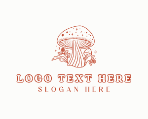 Natural Herbal Mushroom logo design