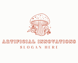 Natural Herbal Mushroom logo design