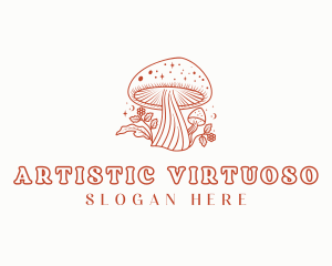 Natural Herbal Mushroom logo design