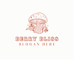 Natural Herbal Mushroom logo design