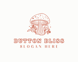 Natural Herbal Mushroom logo design