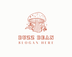 Natural Herbal Mushroom logo design