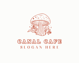 Natural Herbal Mushroom logo design