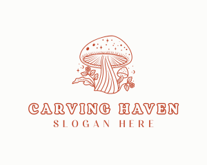 Natural Herbal Mushroom logo design