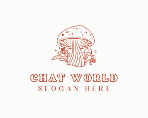 Natural Herbal Mushroom logo design