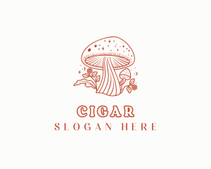 Natural Herbal Mushroom logo design