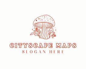 Natural Herbal Mushroom logo design