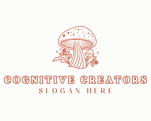 Natural Herbal Mushroom logo design