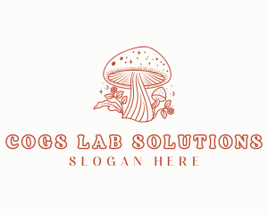 Natural Herbal Mushroom logo design