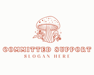 Natural Herbal Mushroom logo design