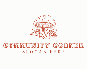 Natural Herbal Mushroom logo design