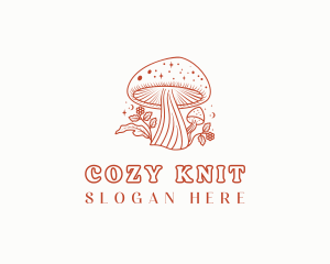 Natural Herbal Mushroom logo design