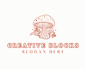 Natural Herbal Mushroom logo design