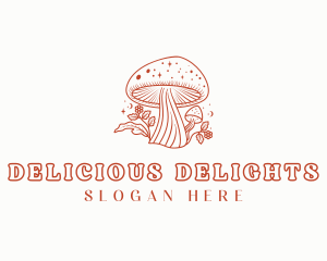 Natural Herbal Mushroom logo design