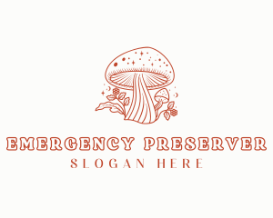 Natural Herbal Mushroom logo design