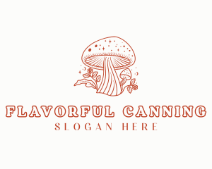 Natural Herbal Mushroom logo design