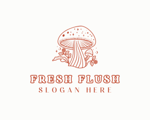 Natural Herbal Mushroom logo design