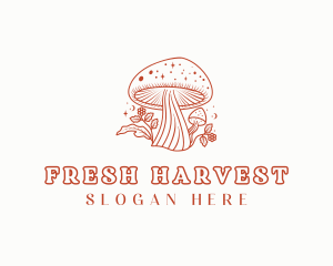 Natural Herbal Mushroom logo design