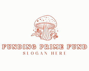 Natural Herbal Mushroom logo design