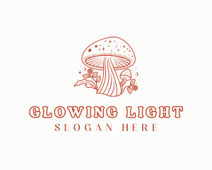 Natural Herbal Mushroom logo design