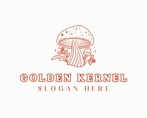 Natural Herbal Mushroom logo design