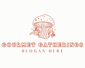 Natural Herbal Mushroom logo design