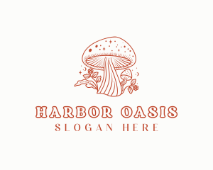 Natural Herbal Mushroom logo design