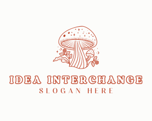 Natural Herbal Mushroom logo design