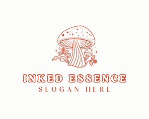 Natural Herbal Mushroom logo design