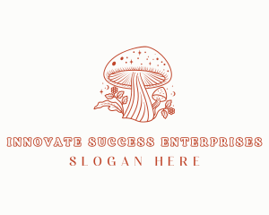 Natural Herbal Mushroom logo design