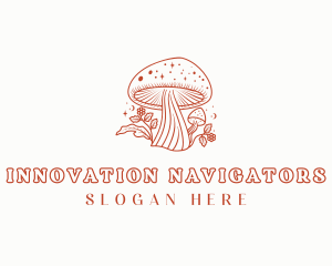 Natural Herbal Mushroom logo design