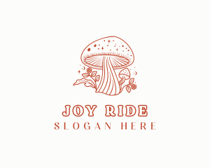 Natural Herbal Mushroom logo design