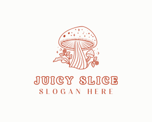 Natural Herbal Mushroom logo design