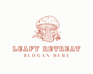 Natural Herbal Mushroom logo design