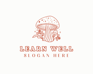 Natural Herbal Mushroom logo design