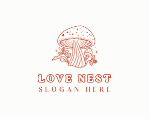 Natural Herbal Mushroom logo design