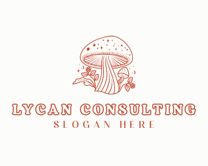 Natural Herbal Mushroom logo design