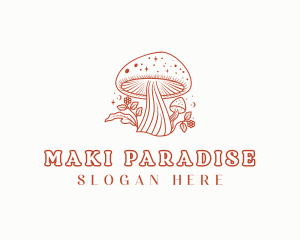 Natural Herbal Mushroom logo design