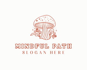 Natural Herbal Mushroom logo design