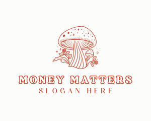 Natural Herbal Mushroom logo design