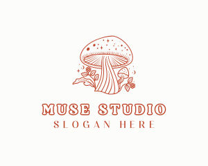 Natural Herbal Mushroom logo design