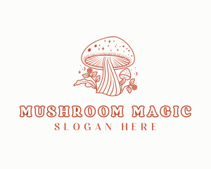 Natural Herbal Mushroom logo design