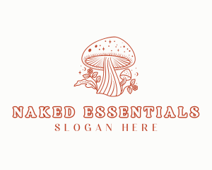 Natural Herbal Mushroom logo design