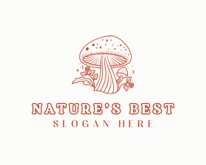 Natural Herbal Mushroom logo design