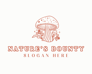 Natural Herbal Mushroom logo design