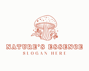 Natural Herbal Mushroom logo design